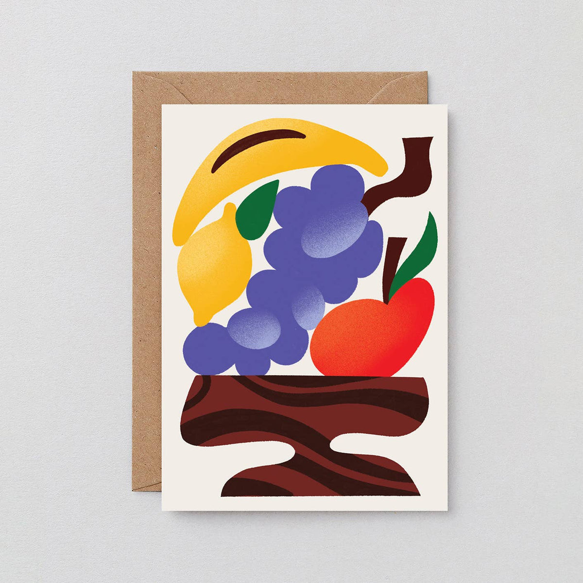 Fruit in Vase Embossed Greeting Card