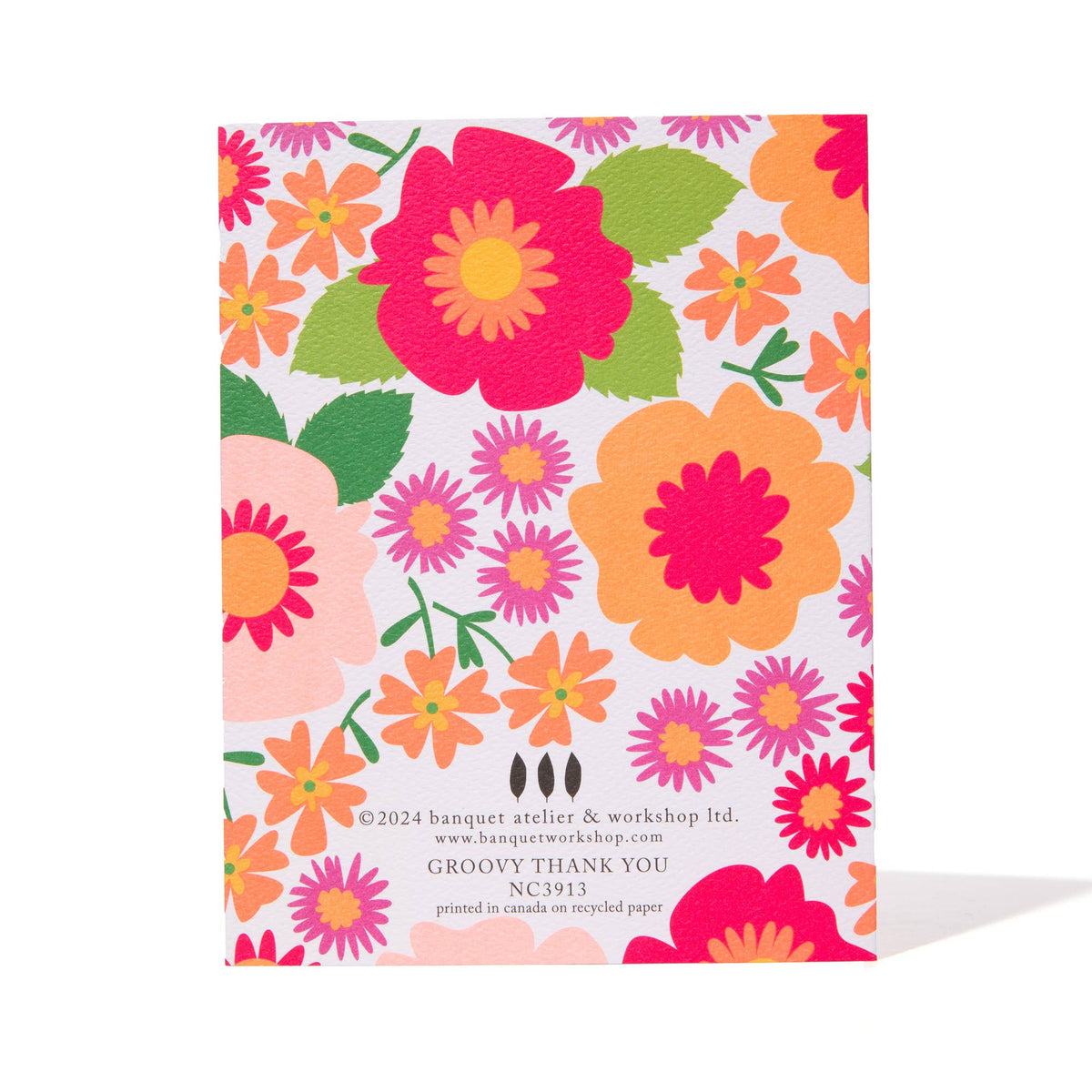 Groovy Floral Thank You Card