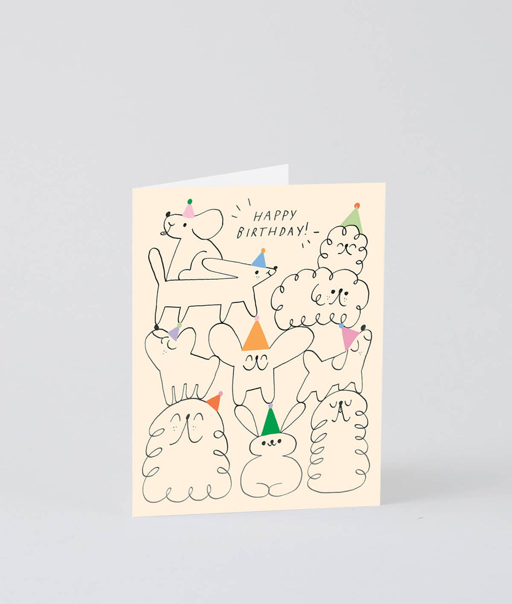 Happy Birthday Animal Stack Greeting Card