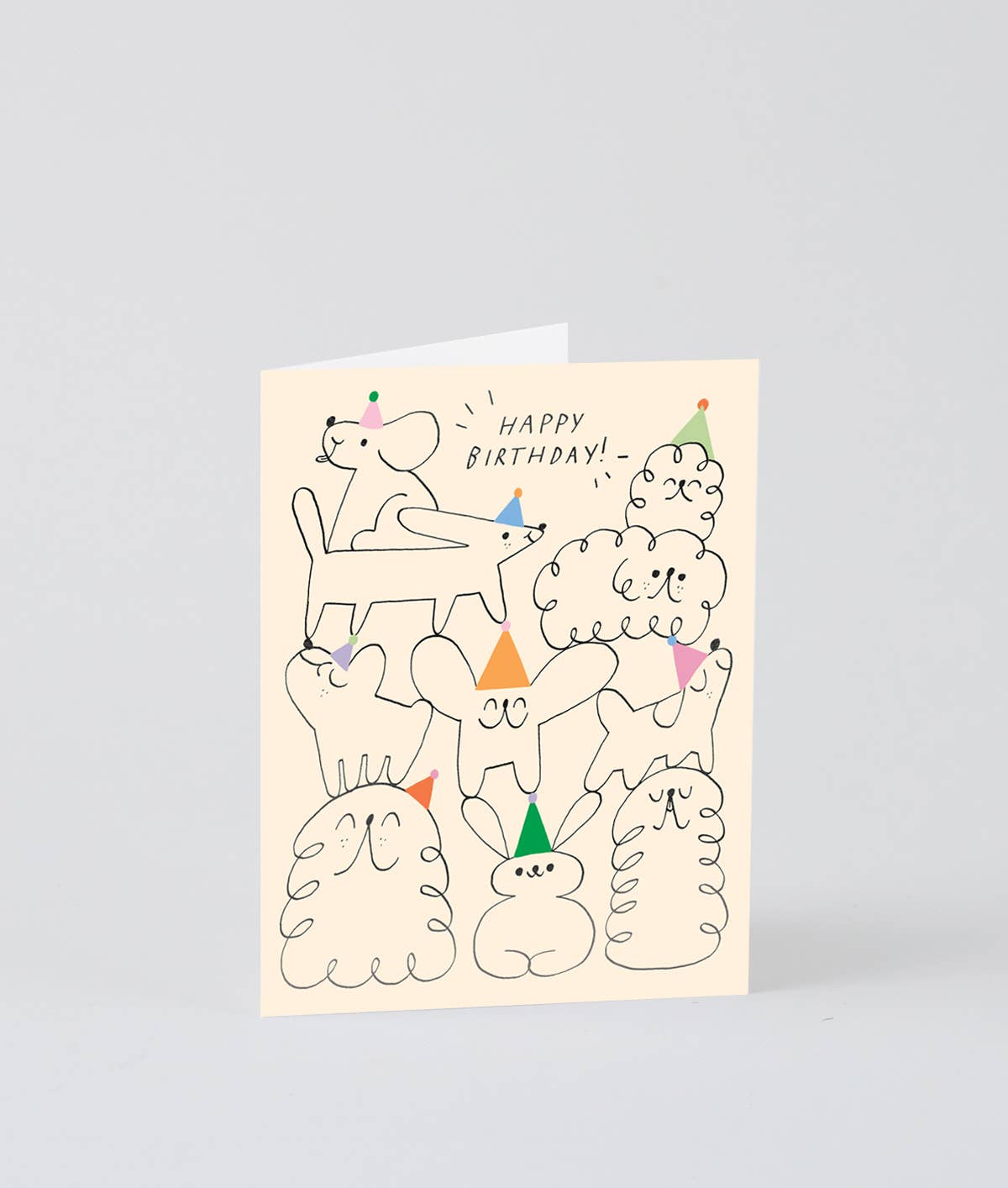 Happy Birthday Animal Stack Greeting Card