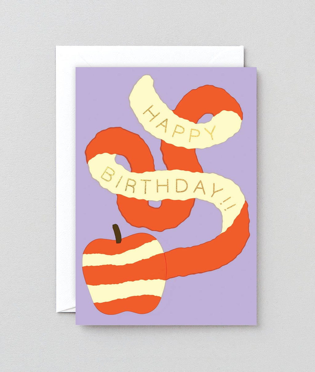 Happy Birthday Apple Greeting Card