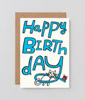 Happy Birthday Cat & Present Greeting Card