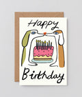 Happy Birthday Dogs Embossed Greeting Card