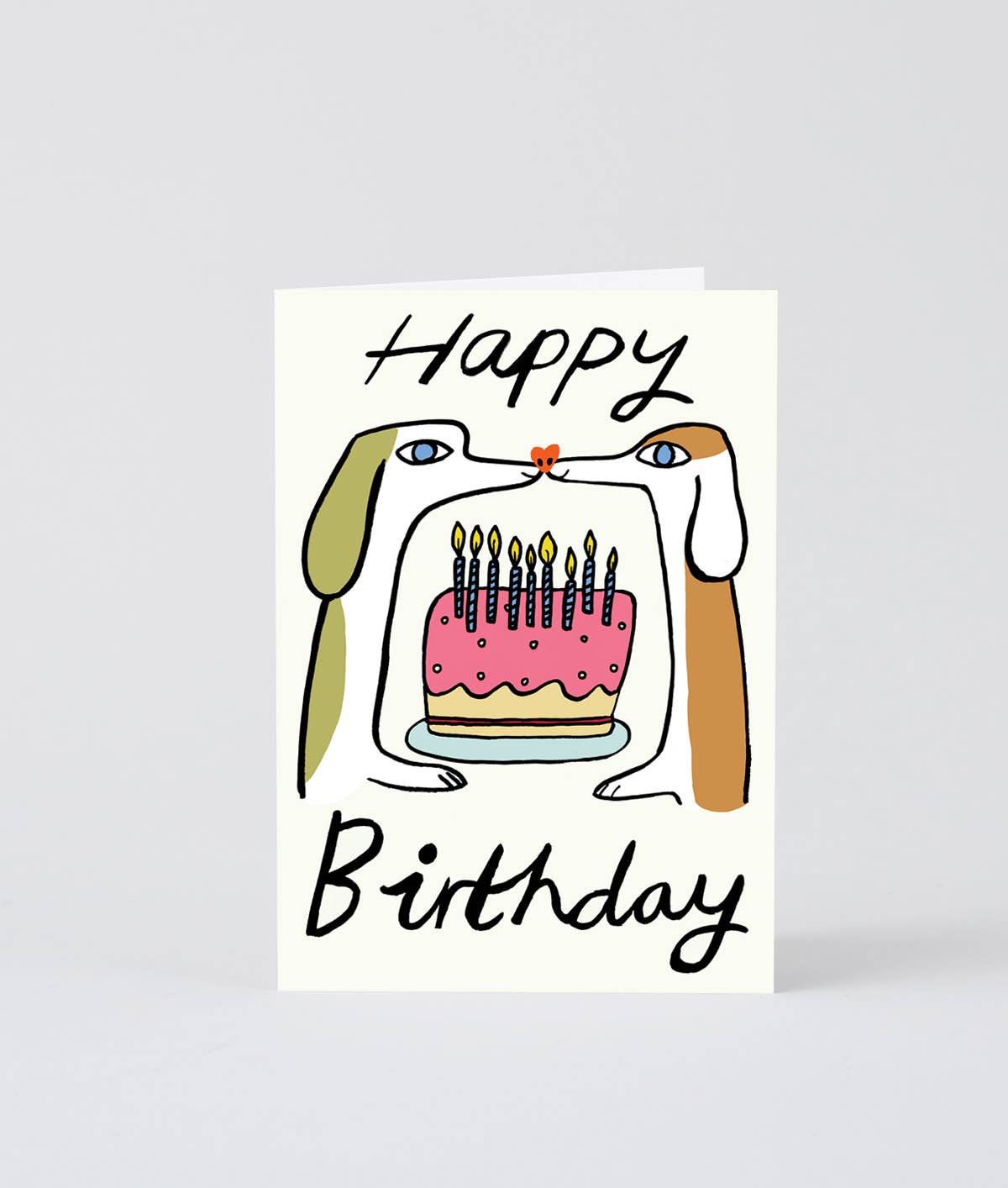 Happy Birthday Dogs Embossed Greeting Card