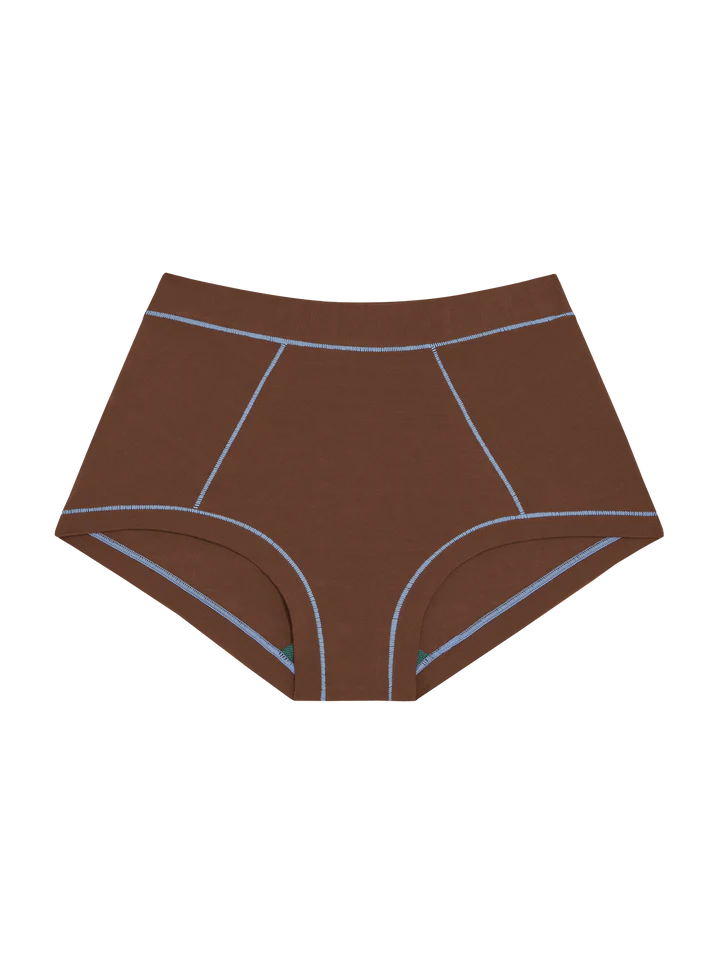 Mineral Brief - Brown/Sky Blue
