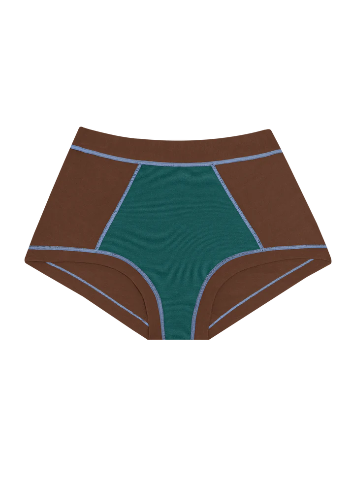 Mineral Brief - Brown/Sky Blue