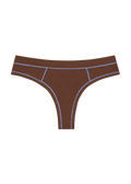 Mineral Thong - Brown and Sky Blue Stitch