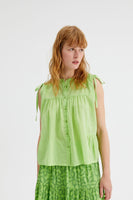 Sleeveless Top With Shoulder Ties