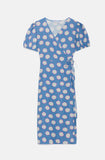 Passion Fruit Print Wrap Dress