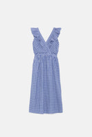 Ruffled Gingham Midi Dress