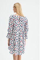 Heart Print Oversized Mini Dress
