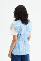 Flower Print Quilted Vest