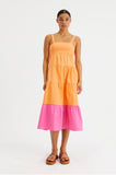 Two Tone Midi Dress