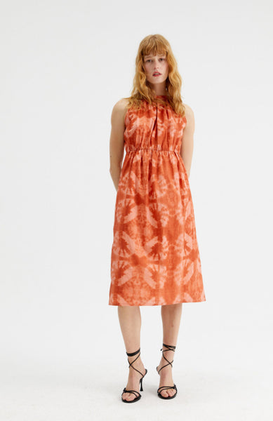 Tie Dye Halterneck Midi Dress