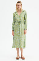 Wave Print Shirt Dress