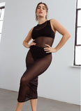 Gaia Mesh Midi Dress