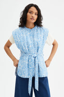 Flower Print Quilted Vest