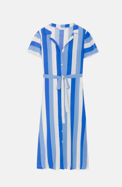Bora Bora Stripe Midi Shirt Dress