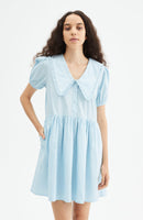 Extended Collar Mini Dress