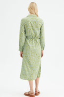 Wave Print Shirt Dress