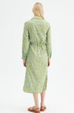 Wave Print Shirt Dress