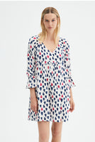 Heart Print Oversized Mini Dress