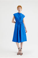 Blue Midi Shirt Dress