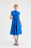 Blue Midi Shirt Dress