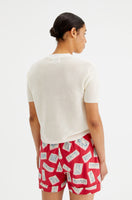 Fine Knit Short Sleeve Jumper