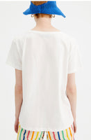 Textured Print T Shirt