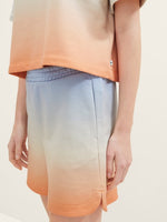 Ombre Cropped Short Sleeve Sweatshirt