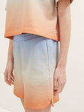 Ombre Cropped Short Sleeve Sweatshirt