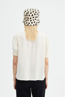 Puff Sleeve V Neck Woven