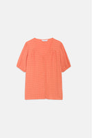 Orange Crinkle Short Sleeve Shirt