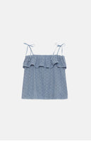 Crochet Tank Top With Tie Straps