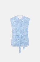 Flower Print Quilted Vest