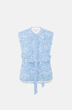 Flower Print Quilted Vest