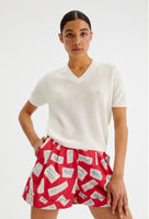 Fine Knit Short Sleeve Jumper