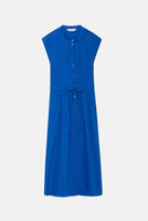 Blue Midi Shirt Dress