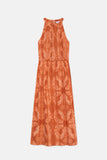 Tie Dye Halterneck Midi Dress