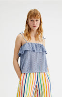 Crochet Tank Top With Tie Straps