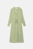 Wave Print Shirt Dress