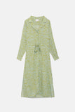 Wave Print Shirt Dress