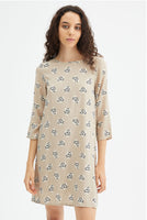 Cat Print Mini Dress