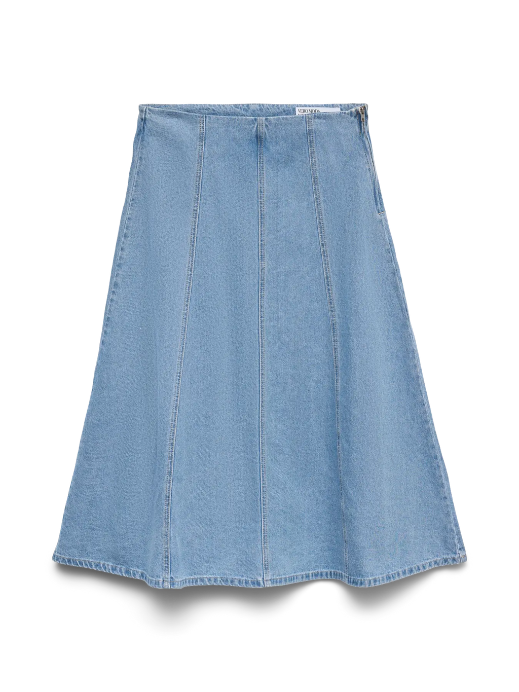 Sigga A-Line Denim Skirt - Light Blue Denim