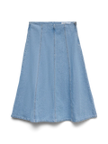 Sigga A-Line Denim Skirt - Light Blue Denim