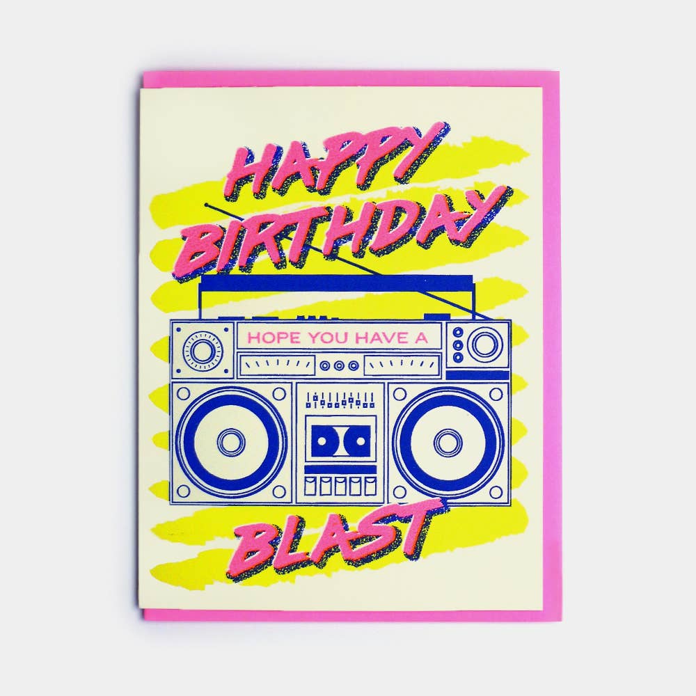 Radio Blaster Birthday Greeting Card