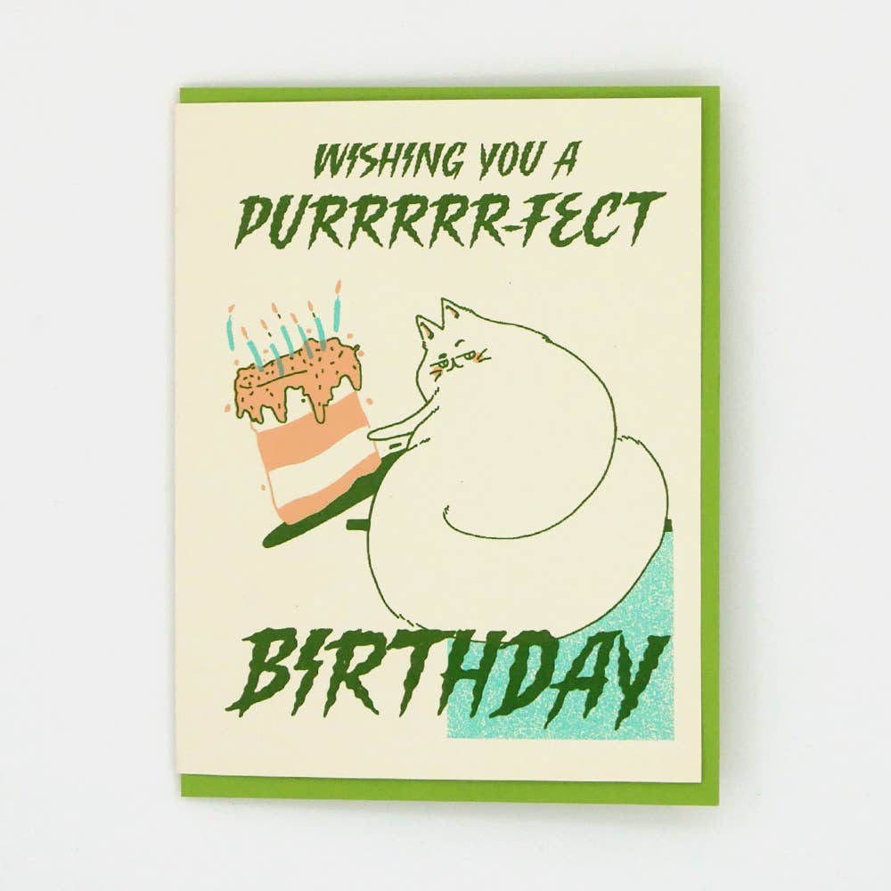 Sassy Cat Purr-fect Birthday Greeting Card