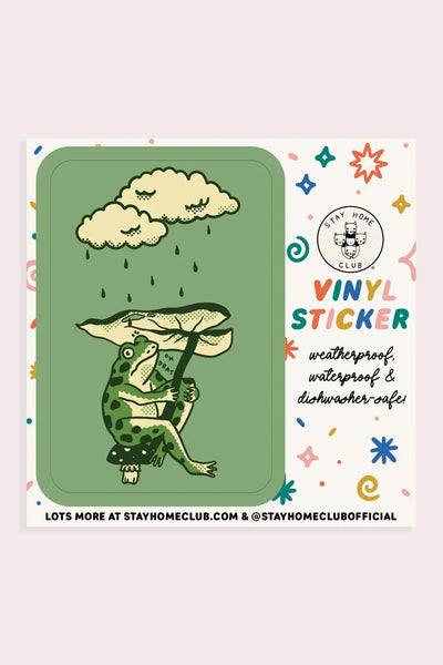 Leaf Umbrella Vinyl Sticker