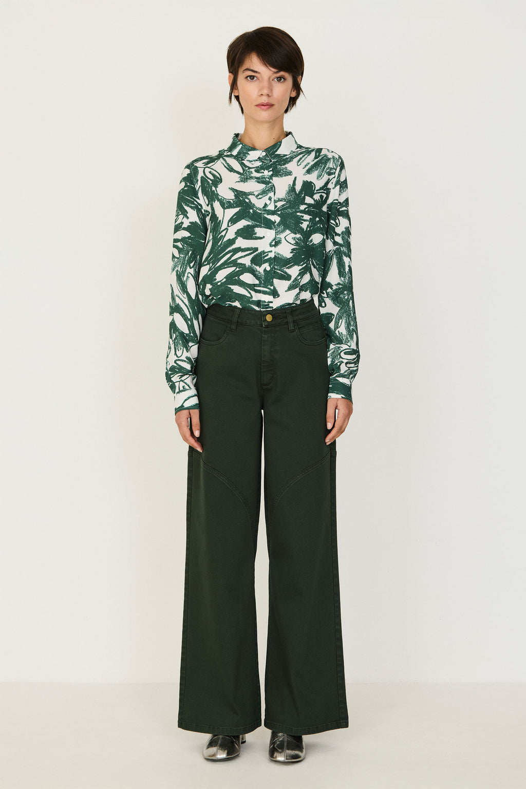 Leunda GOTS Trouser - Dark Green